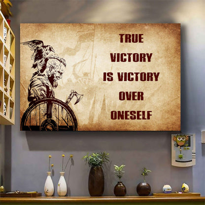 Knight Templar Poster Canvas True Victory Is Victory Over Oneself Gift For Your Friend
