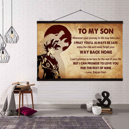 Spartan Poster Canvas Your Way Back Home From Dad To Son Gift For Your Son