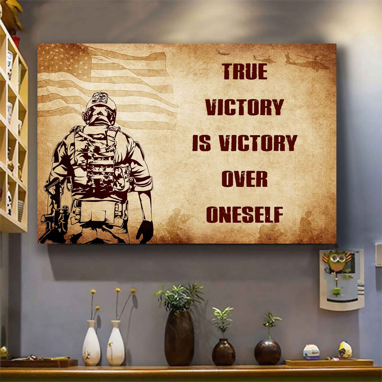 Knight Templar Poster Canvas True Victory Is Victory Over Oneself Gift For Your Friend