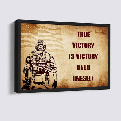 Knight Templar Poster Canvas True Victory Is Victory Over Oneself Gift For Your Friend