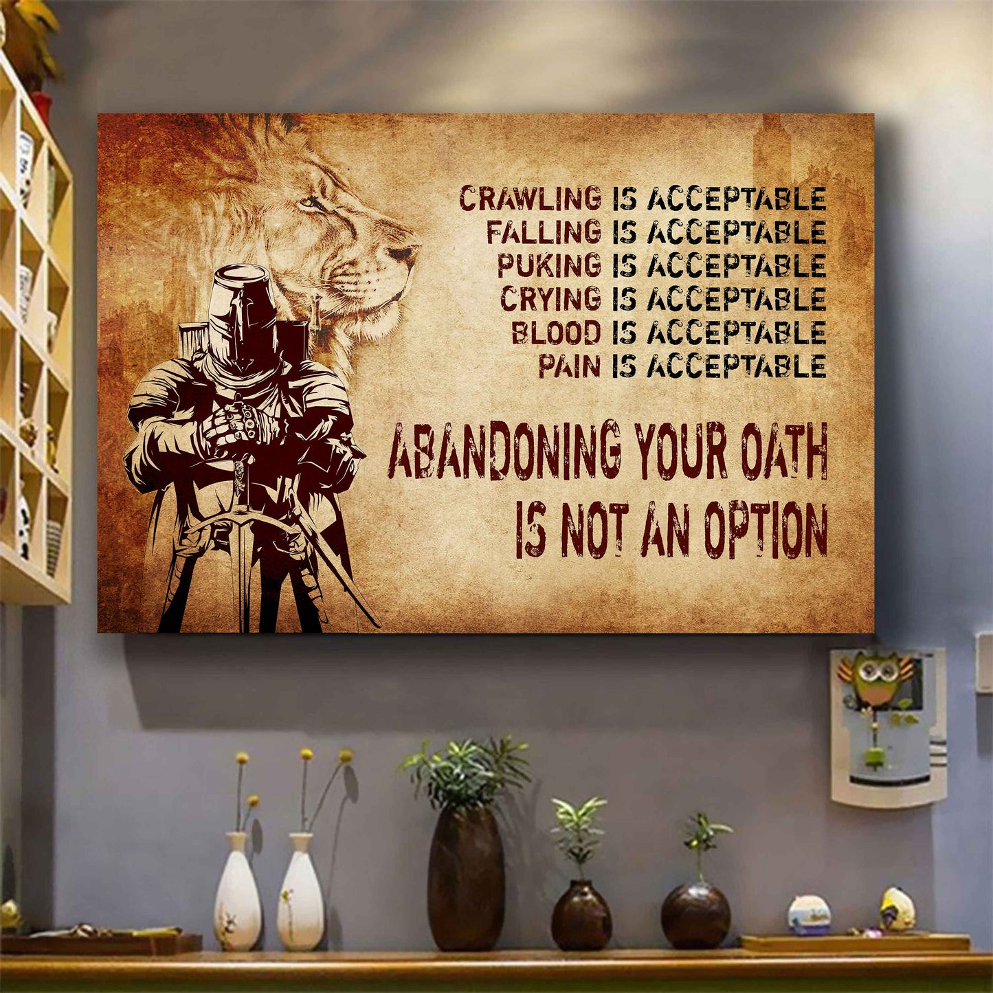 Knight Templar Poster Canvas Quiting Is Not Best Gifts Motivation Quotes
