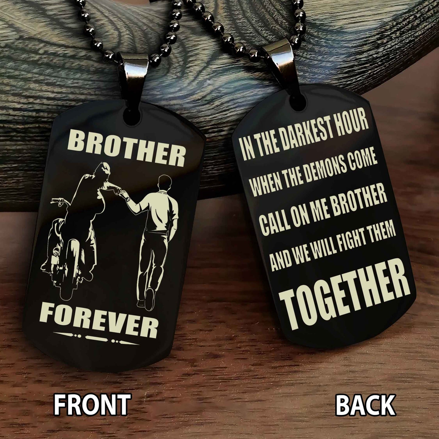Mix engraved double sided dog tag call on me brother gift for your brother