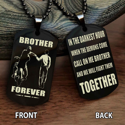 Mix engraved double sided dog tag call on me brother gift for your brother