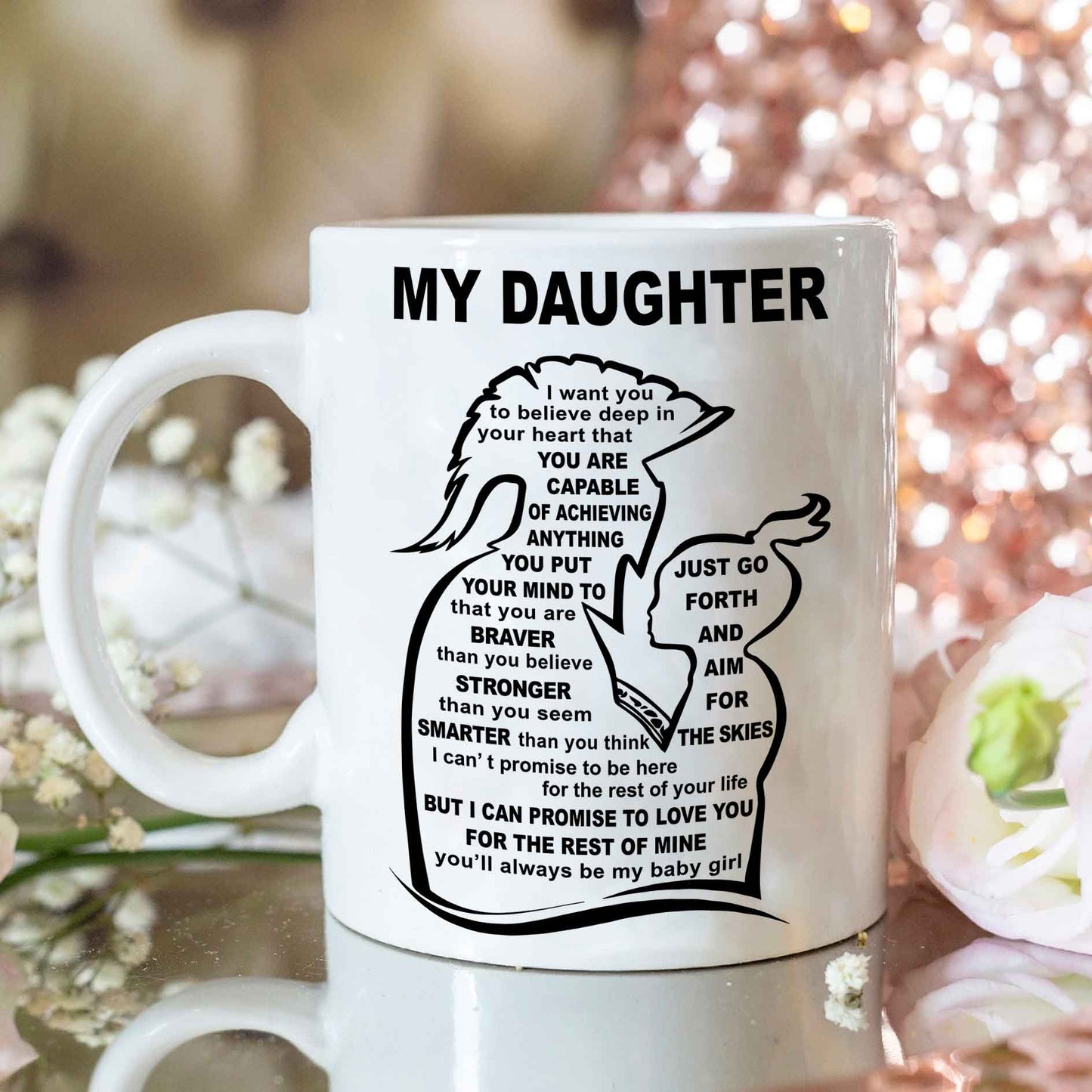 Spartan Personalized Mug To My Daughter From Dad With Inspiration Message