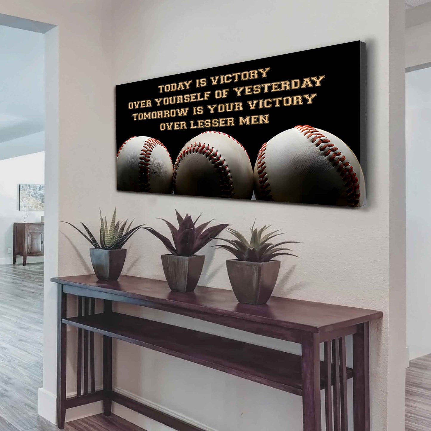 Hockey Poster Canvas - Today Is Victory Over Yourself Over Yourself Of Yesterday Tomorrow Is Your Victory Over Lesser Men