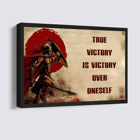 Spartan Poster Canvas True Victory Is Victory Over Oneself Gift For Your Friend