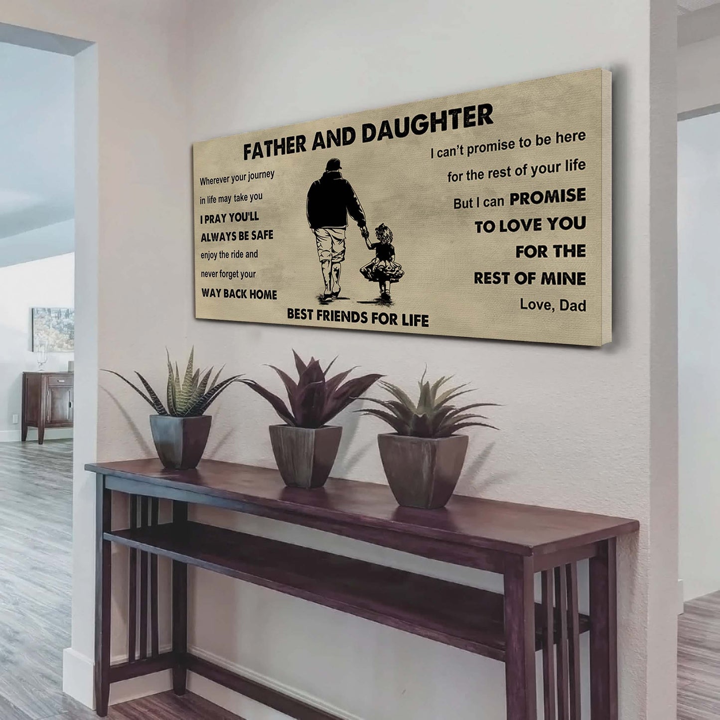 Knight Templar Father And Daughter Best Friends For Life - Ver 2 Never Forget Your Way Back Home Poster Canvas Gift For Son From Father