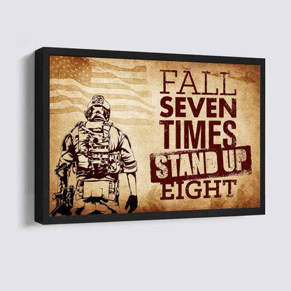 Knight Templar Poster Canvas Fall Down Seven Times Stand Up Eight