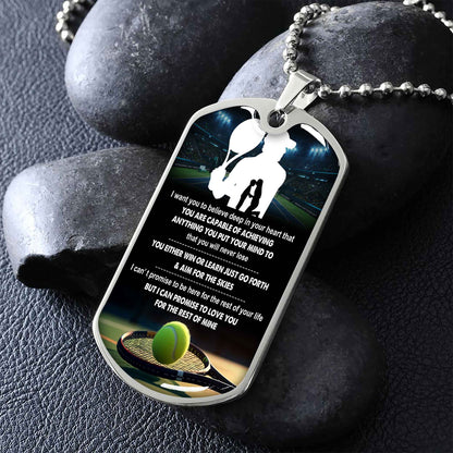 Sport Military Chain 18K Gold Plated Silver Plated To My Son Mom Motivation Message