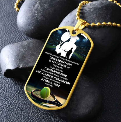 Sport Military Chain 18K Gold Plated Silver Plated To My Mom, To My Dad I Know It's Not Easy I Will Always Be Your Little Boy