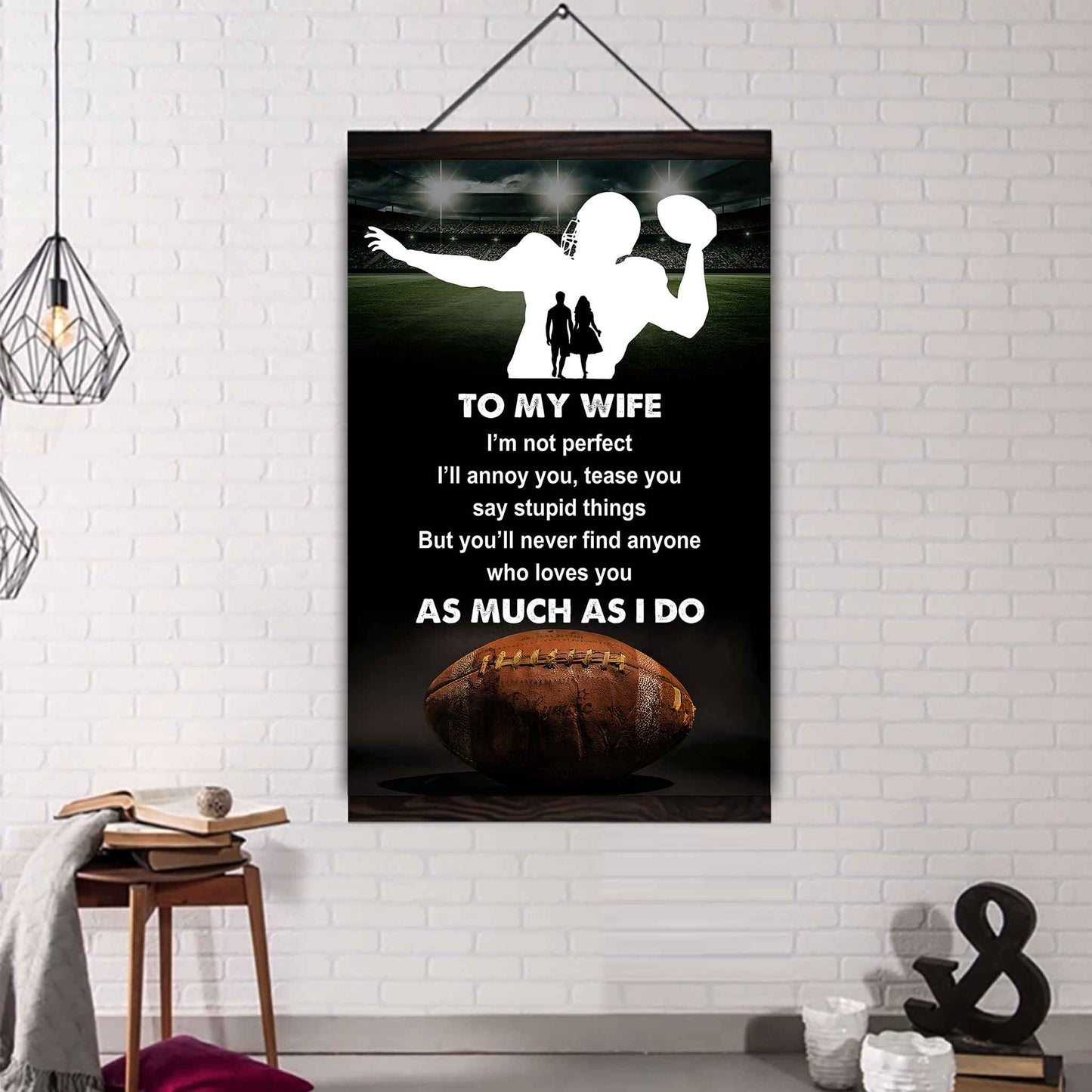 Sport Poster Canvas To My Wife I Am Not Perfect Gift For Your Wife