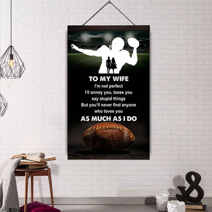 Sport Poster Canvas To My Wife I Am Not Perfect Gift For Your Wife