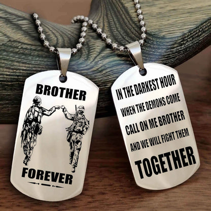 Soldier Personalized Double Sided Dog Tag For My Brother