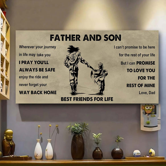 Vikings Father And Son Best Friends For Life - Ver 2 Never Forget Your Way Back Home Poster Canvas Gift For Son From Father