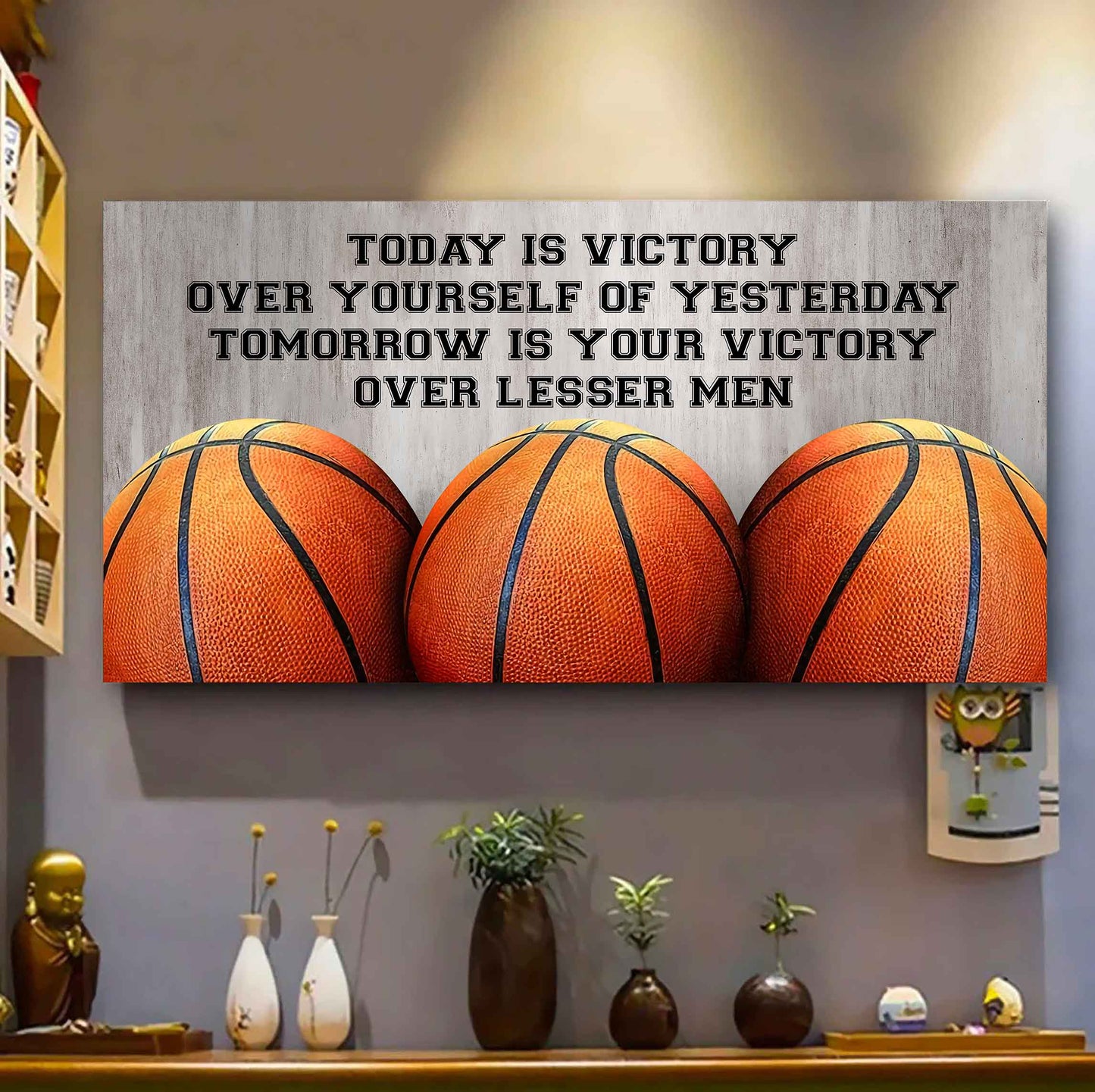 Hockey Poster Canvas - Today Is Victory Over Yourself Over Yourself Of Yesterday Tomorrow Is Your Victory Over Lesser Men