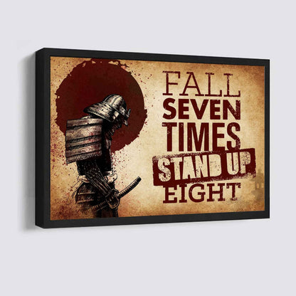 Knight Templar Poster Canvas Fall Down Seven Times Stand Up Eight