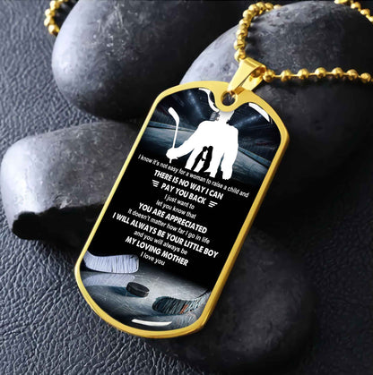 Sport Military Chain 18K Gold Plated Silver Plated To My Mom, To My Dad I Know It's Not Easy I Will Always Be Your Little Boy