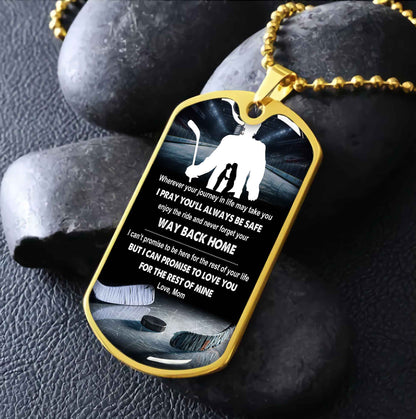 Sport Military Chain 18K Gold Plated Silver Plated To My Son Mom Motivation Message