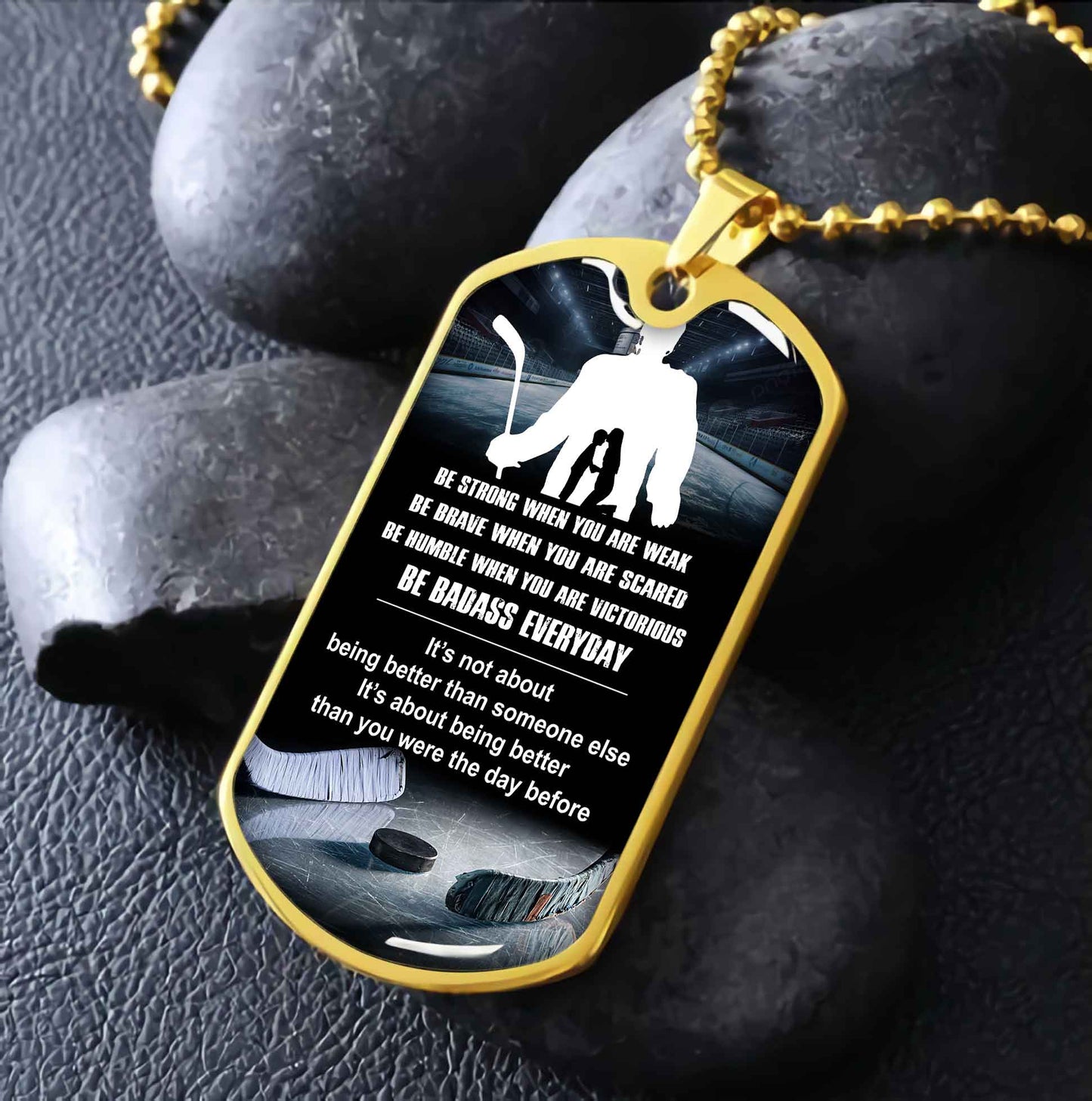 Sport Military Chain 18K Gold Plated Silver Plated To My Son Mom Motivation Message