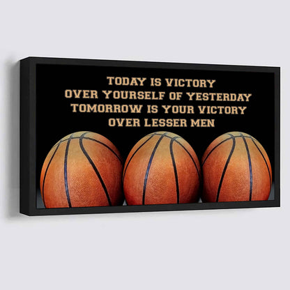 Hockey Poster Canvas - Today Is Victory Over Yourself Over Yourself Of Yesterday Tomorrow Is Your Victory Over Lesser Men