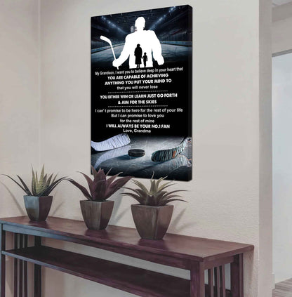 Baseball Poster Canvas Grandma To Grandson - That You Will Never Lose You Either Win Or Learn I Will Always Your No 1 Fan