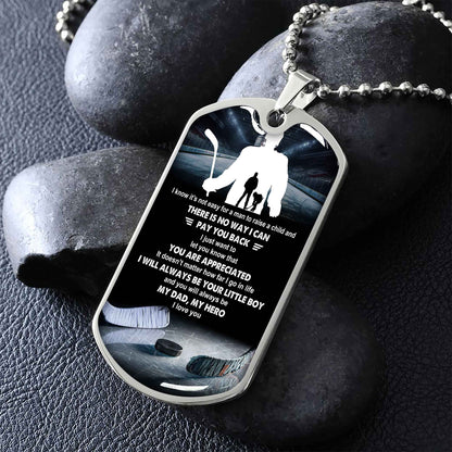 Sport Military Chain 18K Gold Plated Silver Plated To My Mom, To My Dad I Know It's Not Easy I Will Always Be Your Little Boy