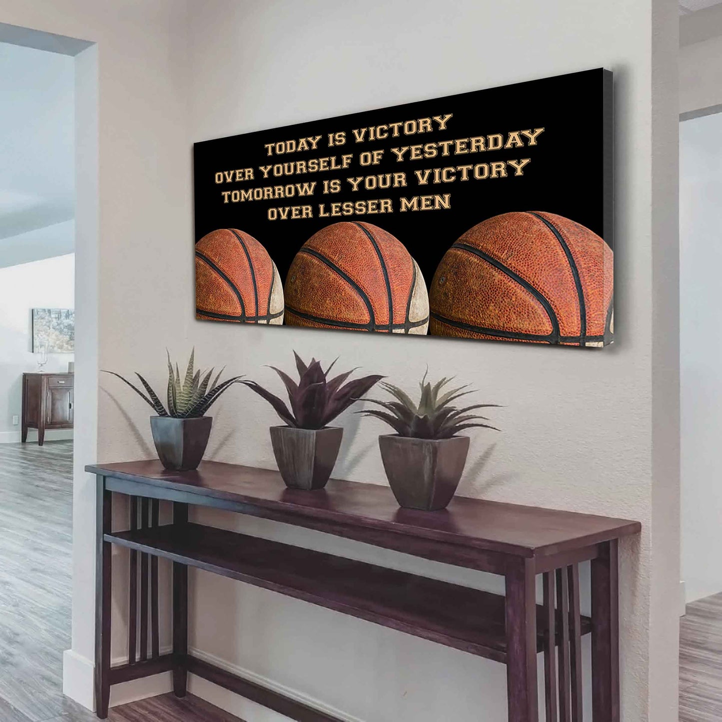 Hockey Poster Canvas - Today Is Victory Over Yourself Over Yourself Of Yesterday Tomorrow Is Your Victory Over Lesser Men