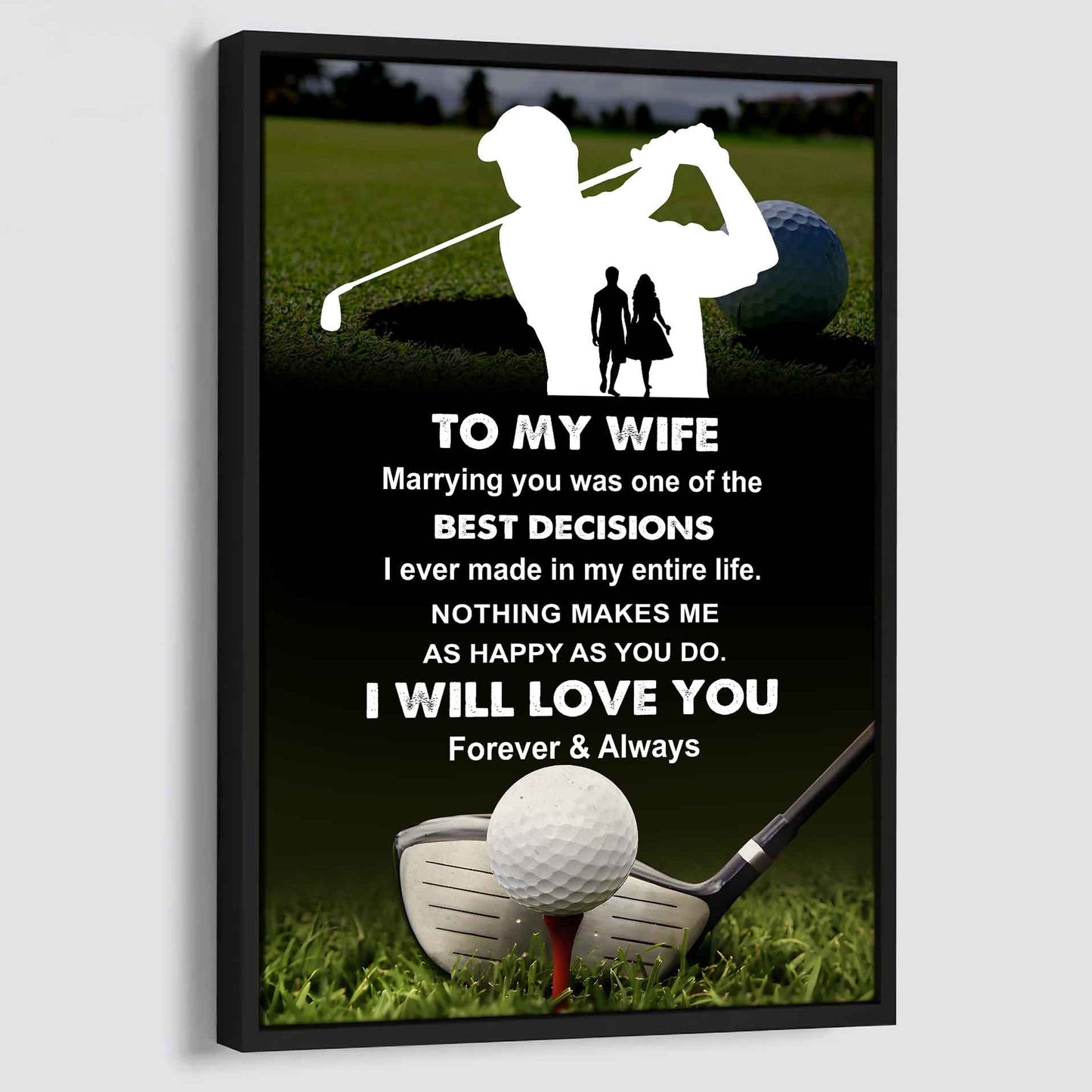 Sport Poster Canvas To My Wife Marrying You Was One Of The Best Decision Gift For Your Wife