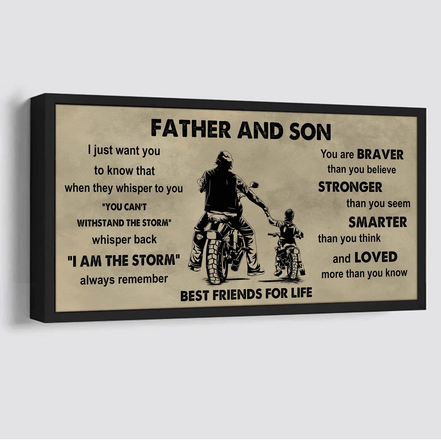Ver 2 Family Father And Son Best Friends For Life - I Am The Storm Poster Canvas Gift For Son From Father