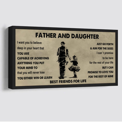 Vikings Father And Daughter Best Friends For Life - Ver 2 You Will Never Lose Poster Canvas Gift For Daughter From Father