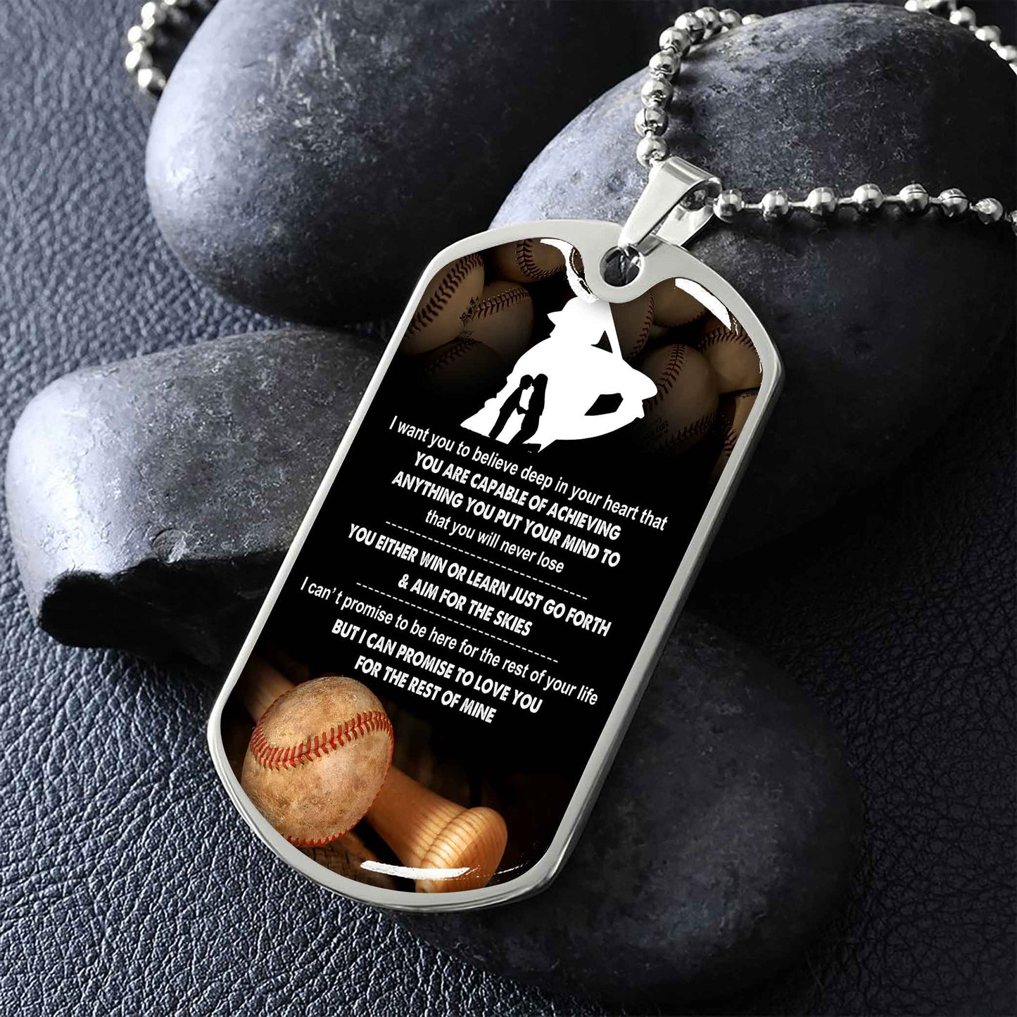 Sport Military Chain 18K Gold Plated Silver Plated To My Son Mom Motivation Message