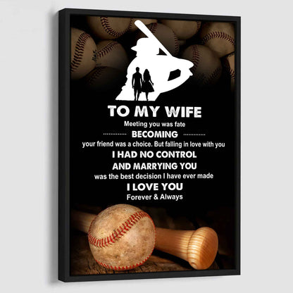 Sport Poster Canvas To My Wife Meeting You Was Fate Becoming Your Friend Gift For Your Wife