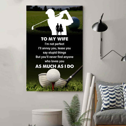 Sport Poster Canvas To My Wife I Am Not Perfect Gift For Your Wife
