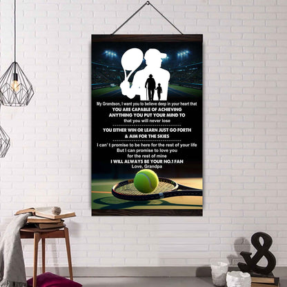 Soccer Poster Canvas Granpa To Grandson - That You Will Never Lose You Either Win Or Learn I Will Always Your No 1 Fan