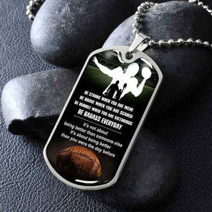 Sport Military Chain 18K Gold Plated Silver Plated To My Son From Dad Motivation Message