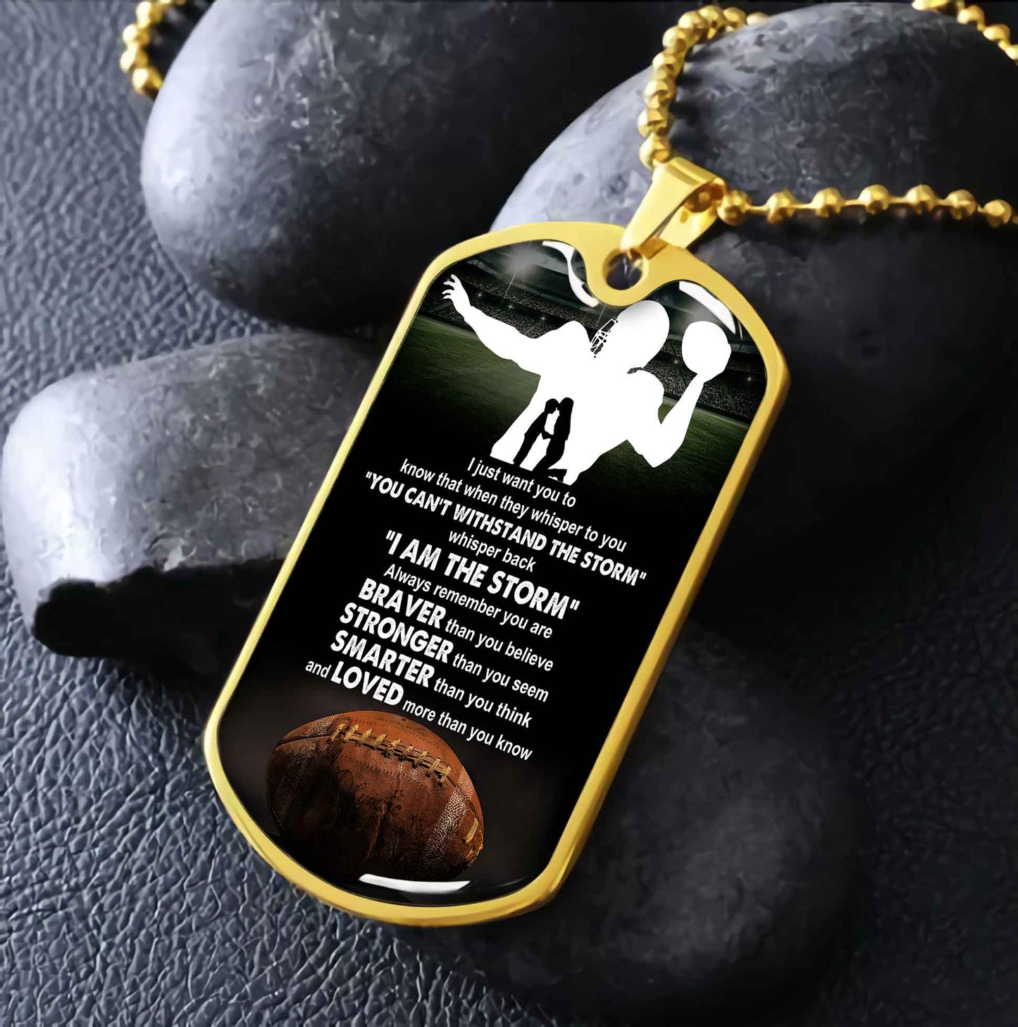 Sport Military Chain 18K Gold Plated Silver Plated To My Son Mom Motivation Message