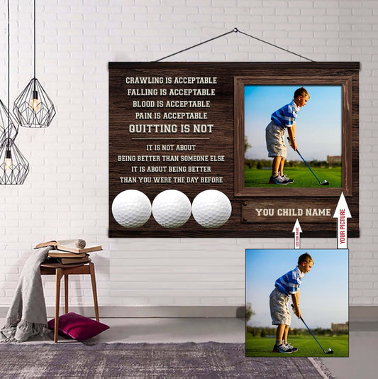 Personalized Picture And Name Quitting Is Not - It's Not About Being Better Than Someone Else It's About Being Better Than You Were The Day Before