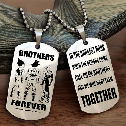 Knight Templar Personalized Double Sided Dog Tag For My Brother - Call On Me Brother And We Will Fight Them Together Gift For Your Friend
