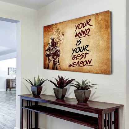 Knight Templar Poster Canvas Your Mind Is Your Best Weapon Best Gift (Copy)