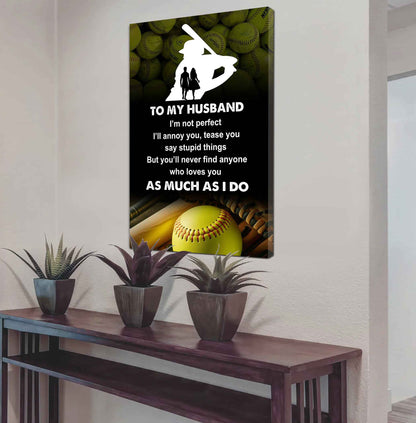 Sport Poster Canvas To My Husband I Am Not Perfect Gift For Husband Loving Gift