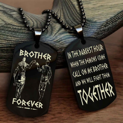 DRB Personalized Double Sided Dog Tag For My Brother - Call On Me Brother And We Will Fight Them Together Gift For Your Friend