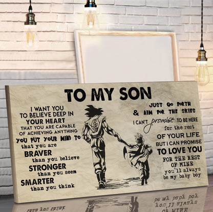Family TO MY SON- I WANT YOU TO BELIEVE- CANVAS POSTER