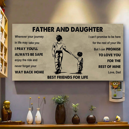 Knight Templar Father And Daughter Best Friends For Life - Ver 2 Never Forget Your Way Back Home Poster Canvas Gift For Son From Father