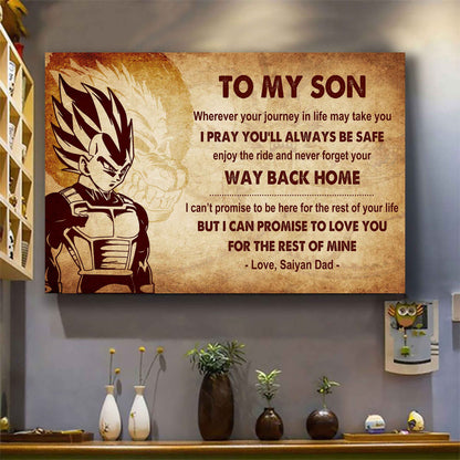 Spartan Poster Canvas Your Way Back Home From Dad To Son Gift For Your Son