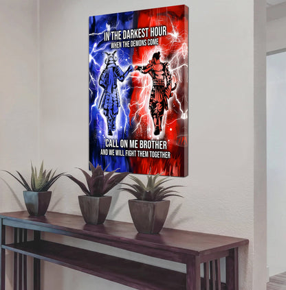 DRB Canvas Wall Art Call On Me Brother And We Will Fight Them Together Gift For Your Friend