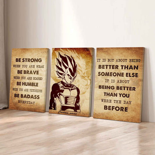 Be Better Than Yesterday – DRB GK Mindset | 3-Piece Motivational Canvas Wall Art