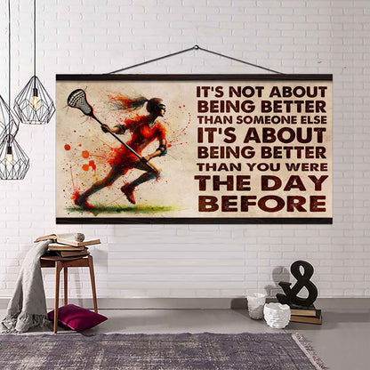 Water Color Woman SWIMMING Poster Canvas It Is Not About Being Better Than Someone Else Gift For Your Loving Woman