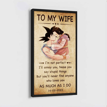 Family Poster Canvas To My Wife - I Am Not Perfect