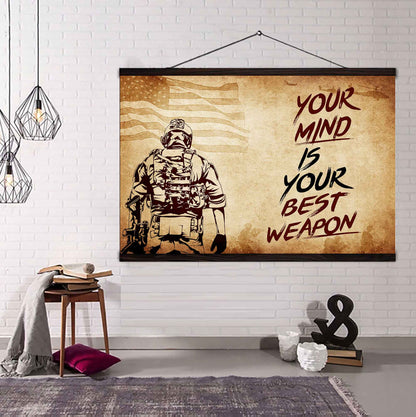 Knight Templar Poster Canvas Your Mind Is Your Best Weapon Best Gift (Copy)