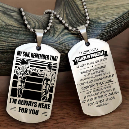 DRB Personalized Double Sided Dog Tag My Son Remember That I Will Always Here You Will Never Lose You Either Win Or Learn
